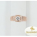 Серебряное православное кольцо с фианитом